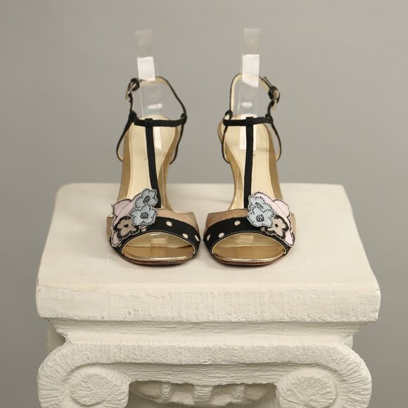 PRADA Gold Flower Sandals - Picture 2 of 13